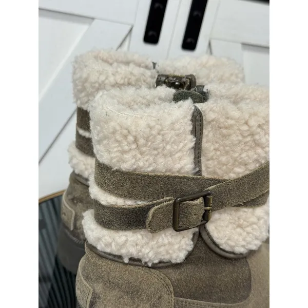 UGG Blayre II Suede Shearling Boots Womens 7.5 Brown Buckle Ankle Boot 1095153 - Image 10