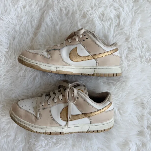 Nike Dunk Low Phantom Metallic Gold Women's Sneakers (DX5930-001) - Image 3