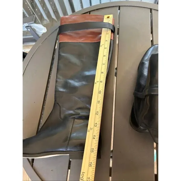 Cole Haan Air Daelin Riding Boots Black Brown Size 5.5 B - Image 10