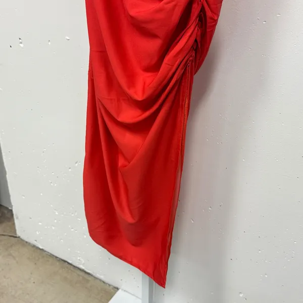 NWT Hello Molly Twin Flame Midi Dress Slit Ombre Yellow Orange Sz 2 Summer Party - Image 5