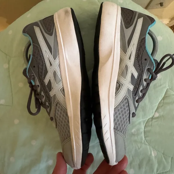 ASICS Gray and Blue Sneakers size 6.5 - Image 4