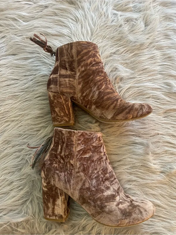 Women's Velvet Violet Ankle Booties - Image 5