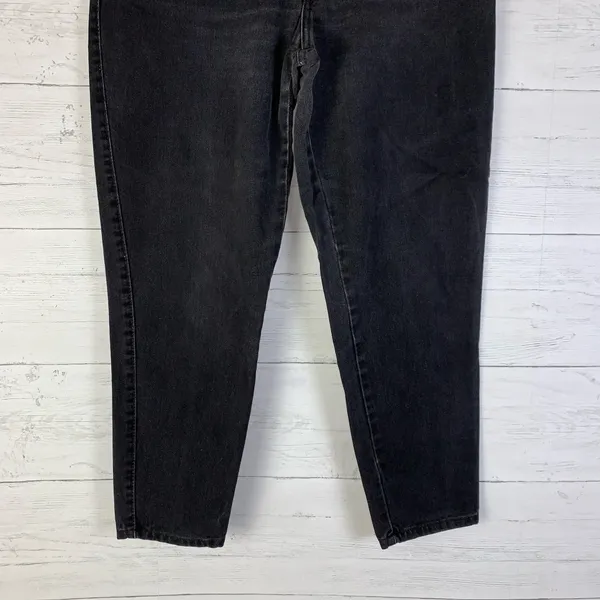 Vintage Sasson mom tapered jeans black high waisted womens size 11-12 (30X26) - Image 3