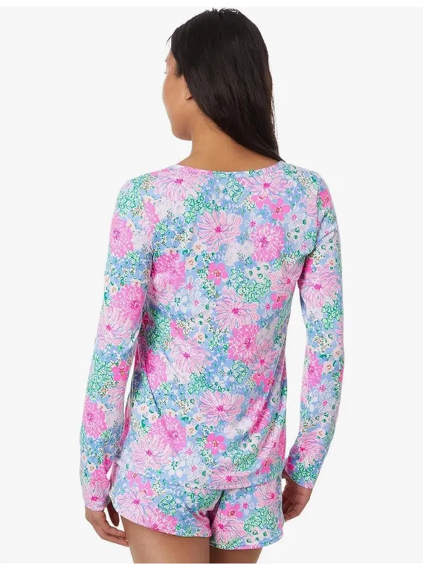 Lilly Pulitzer PJ Knit Henley Top Lil Soiree All Day - Image 2