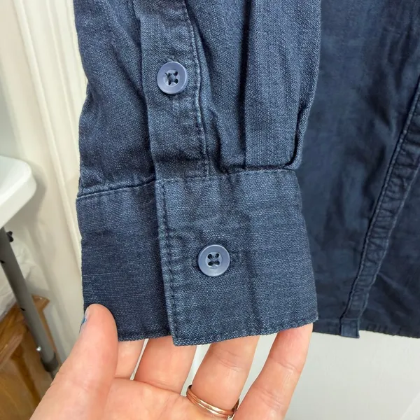 Universal Threads NEW indigo blue‎ dark wash 100% cotton long sleeve denim dress - Image 2