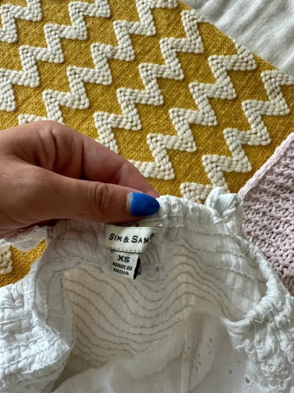Sim & Sam White Eyelet Mini Dress - Image 4
