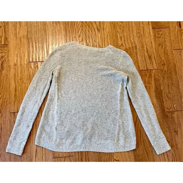 Madewell cotton blend grey knit crewneck sweater xxs - Image 8