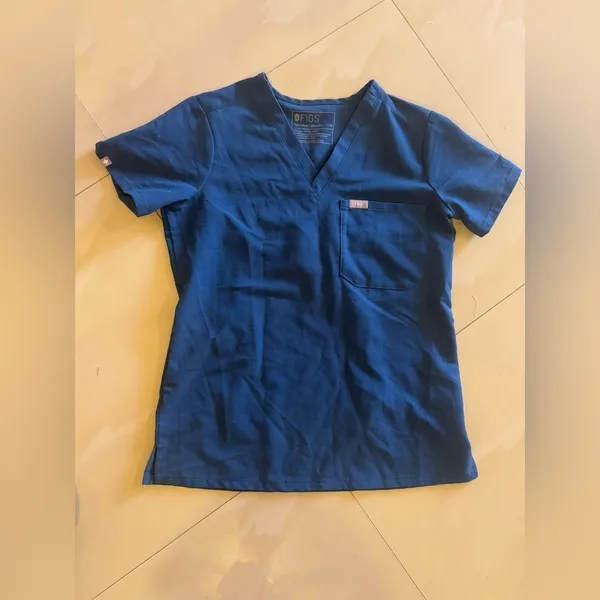 Figs XXS technical Catarina Scrub Top Dark Harbor V-Neck Womens blue - Image 7