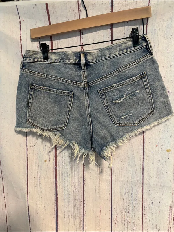 NWOT Free People We The Free Shortie Cut off Jean Shorts - Image 4