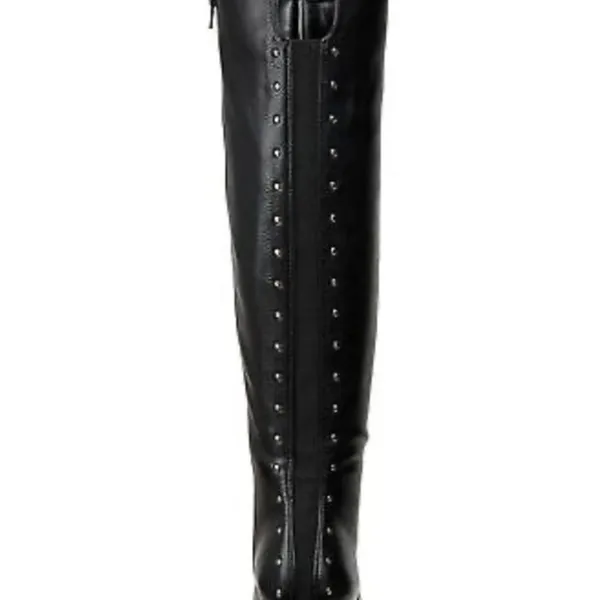 Bar III VAYLA BLACK PLEATHER VEGAN FAUX LEATHER RIDING BOOTS 6 - Image 7