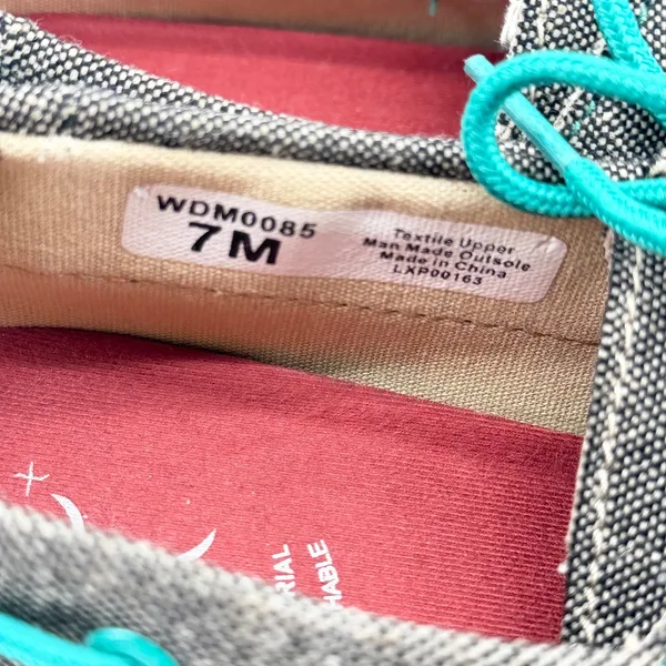 Twisted X EcoTWX Driving Moc WDM0085 Gray Teal Canvas Boat‎ Shoes Womens 7M - Image 6