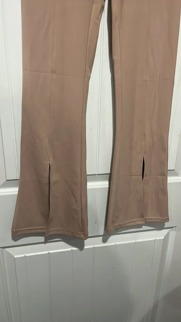 Kimberly C Womens High Waisted Flare Front Slit Contour Workout Leggings Sz M - Image 5