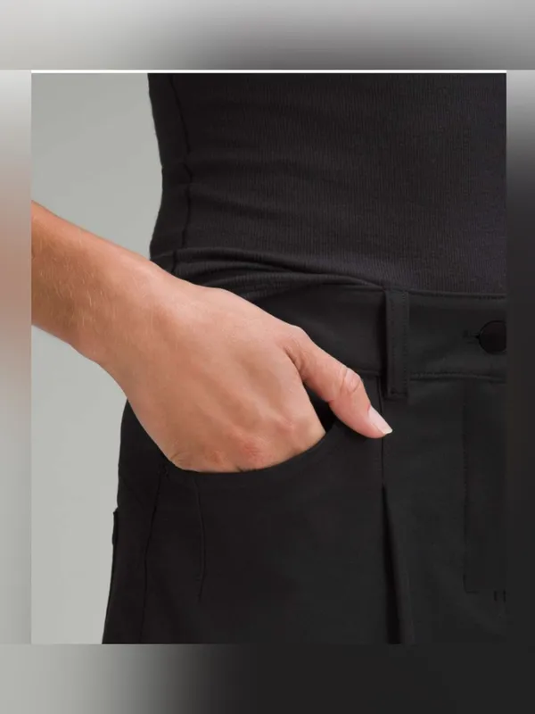 Lululemon City Sleek Barrel Leg Pant Sz 24 in‎ Black Utilitech - Image 3