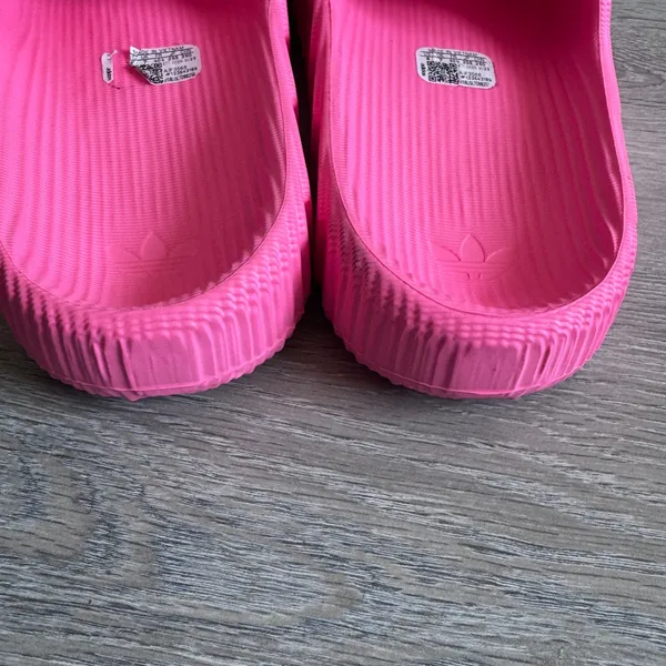 Adidas Adilette 22 Slides Lucid Pink Women 8 Textured Topographic Sandals IF3568 - Image 7