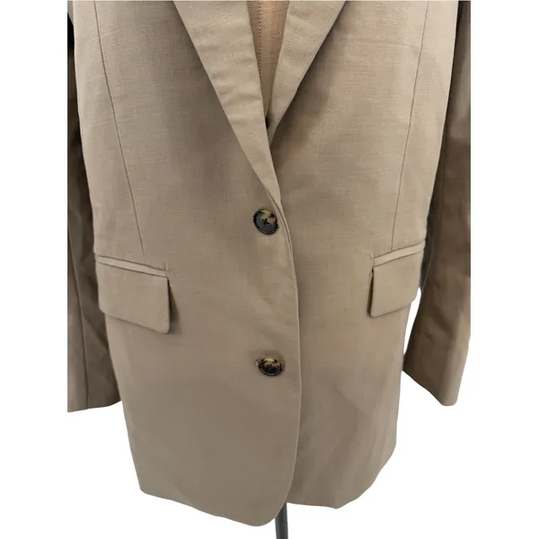 Aritzia Babaton Agency Oversized Single Breasted Blazer Taupe Brown Size Small - Image 6