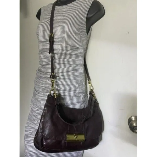 coach vintage rare brown leather cross body bag - Image 7