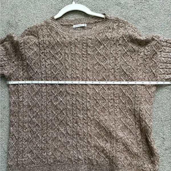 Staccato Women’s Brown cable Sweater - Image 4