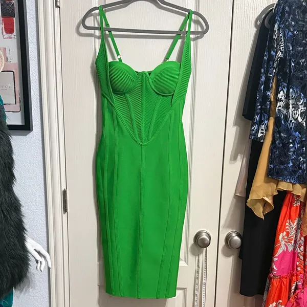 Athina Bodycon Corset Midi Dress Birthday Cocktail Party Wedding Guest Going Out - Image 3