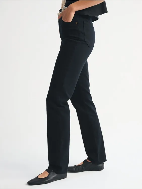 Abercrombie & Fitch Ultra High Rise 90s Straight Jean in No Fade Black Size 30 - Image 6