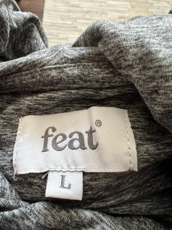 Feat flow tech unisex hoodie Gray Size L - Image 2