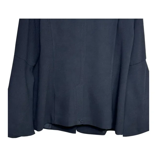 WHO WHAT WEAR Black Bell Sleeve Kimono Style Open‎ Front Blazer Jacket Women's L - Image 4
