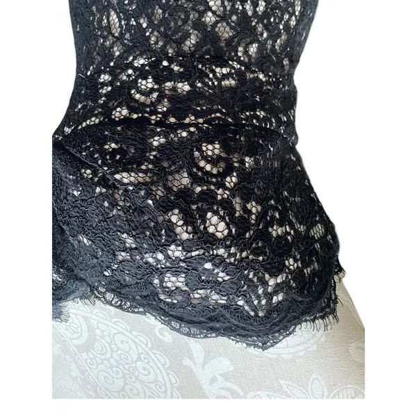 White House Black Market Black Lace Dress Strapless Cocktail Formal Sz 4 Small - Image 6