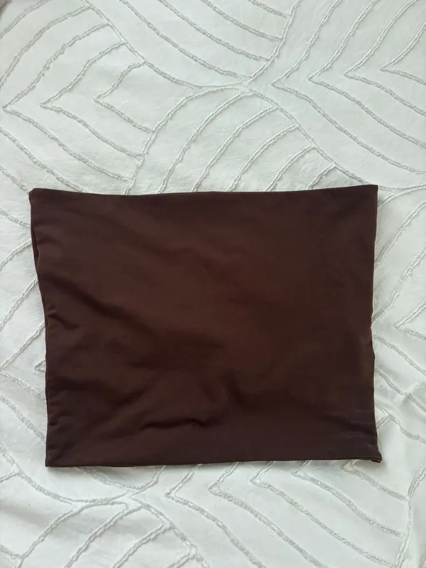 Mocha Brown Strapless Crop Size XS - Image 3