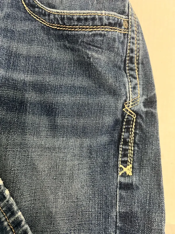 Ariat Straight M5 Men's Blue Jeans - Image 3