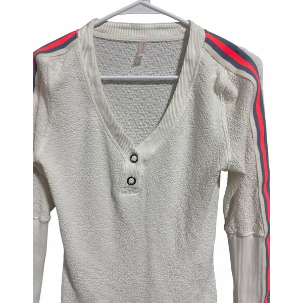 Free People Movement Recovery Layer‎ Top White Women's Size Medium - Image 3