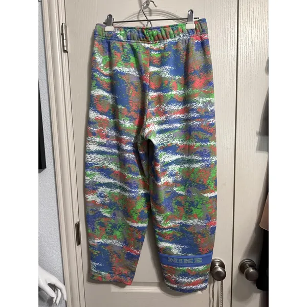 Nike‎ Essential Fleece Joggers Abstract Digital Print Streetwear Dopamine Retro - Image 3