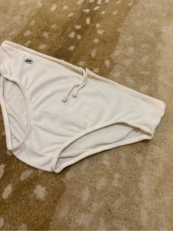 RIPS Women’s White Drawstring Bikini Bottom Size L Made in USA - Image 3