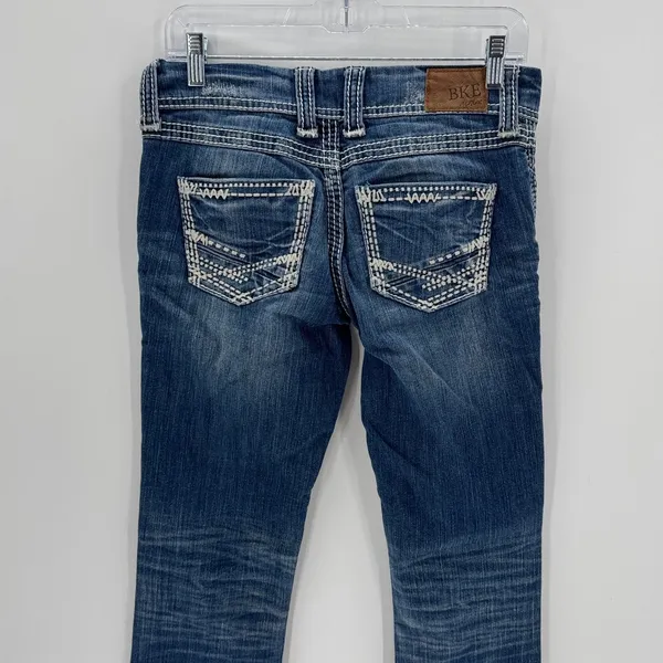 BKE bootcut Stella size 27 XXLONG western ranch farm rodeo contrast stitching - Image 7