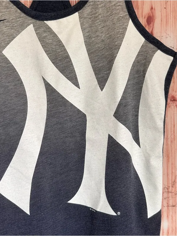 Nike Athletic Cut MLB New York Yankees Navy Ombre Gray Logo Tank Top Sz S - Image 4