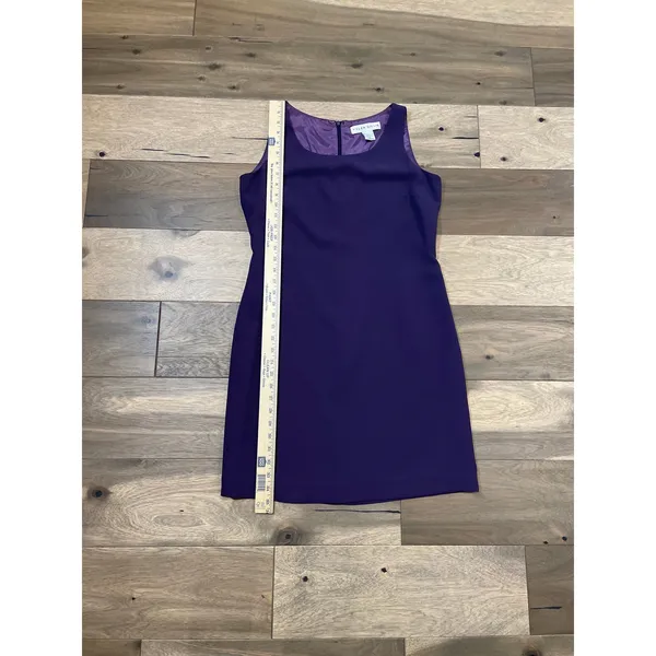Tyler Gillis Suit Size 8 Purple Vintage 2‑Piece Sleeveless Dress and Blazer Set - Image 7