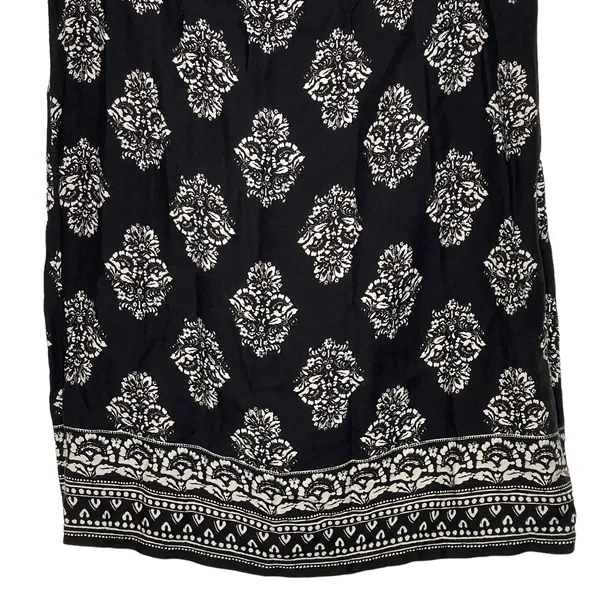 Hollister Dress Size‎ Small Black White Floral Pattern SS Open Shoulder - Image 3