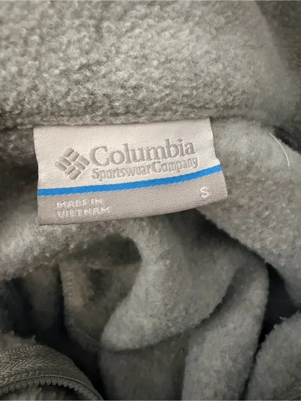 Columbia Light Gray Full-Zip Teddy Fleece Jacket - Image 2