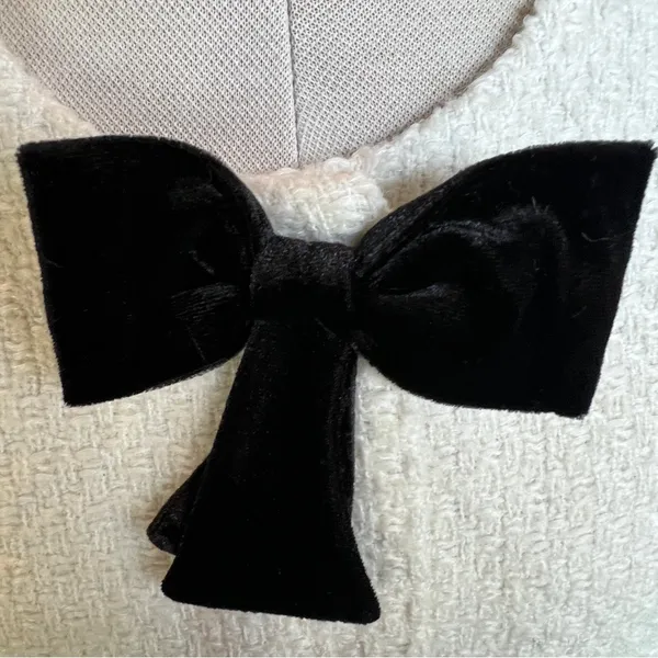 Avec Les Filles Ivory Cream Black Bow Cardigan Blazer NWT - Image 11