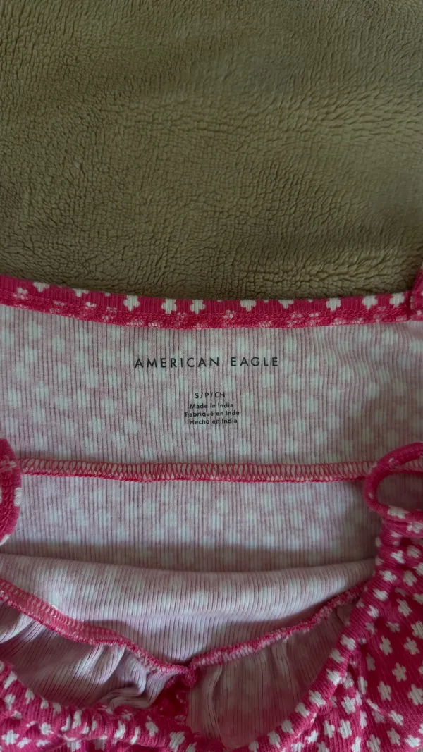 American Eagle Pink Floral Mini Dress - Image 2