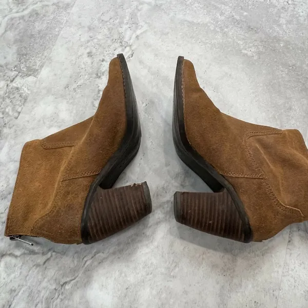 DV by Dolce Vita Womens Heel Pointed Toe Booties Size 6 Camel‎ Brown Suede - Image 8