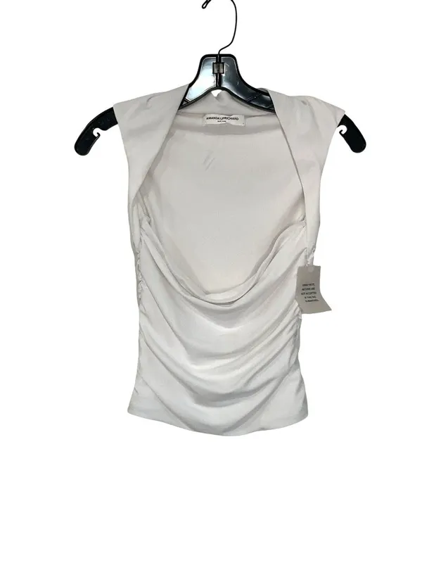 Amanda Uprichard x REVOLVE Short Sleeve Momo Top in Ivory Small New Womens - Image 4