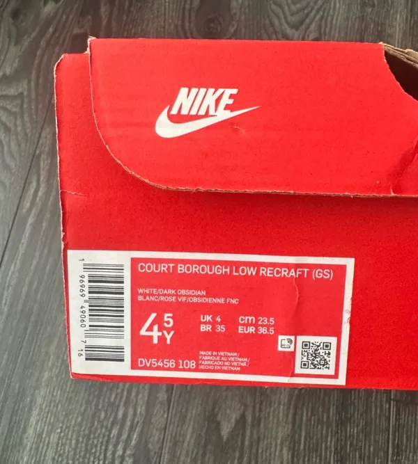 Nike Court Borough Low Recraft GS 'Honeydew Pink Ultramarine' sneakers, NEW - Image 7