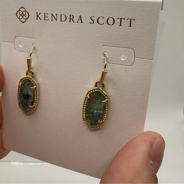 Kendra Scott Lee Gold Drop Earrings in Lilac Abalone NWT - Image 3