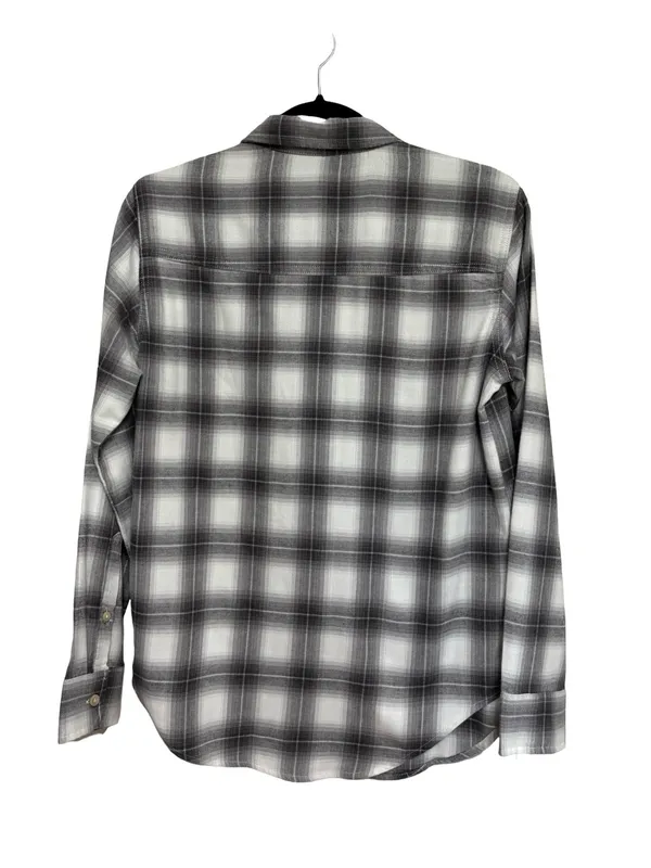 NEW Abercrombie Women’s Soft AF Button Down Flannel in Gray Plaid - Size XS - Image 2