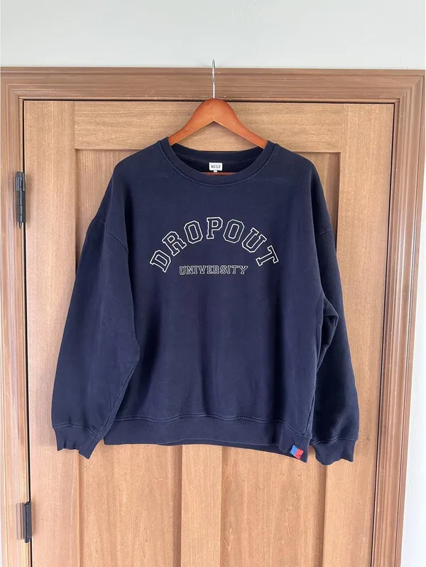 KULE Organic Cotton Raleigh Dropout University Crewneck Sweatshirt Women’s Large - Image 2