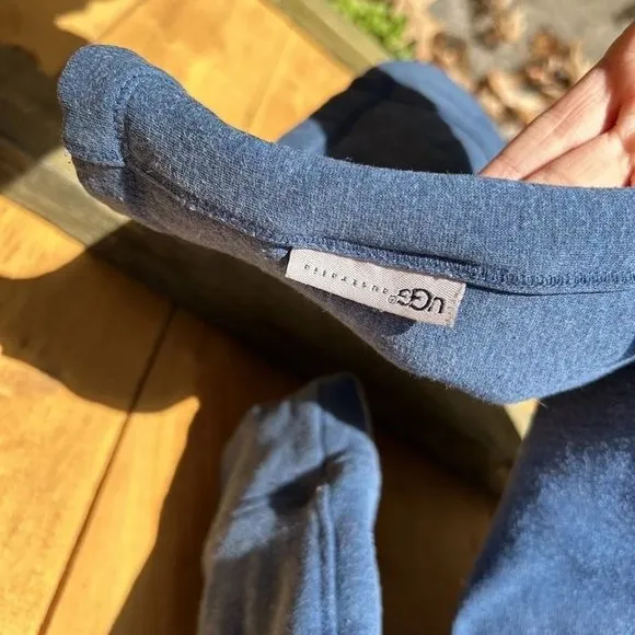 UGG Scoop Neck Mini Blue Fleece Dress Size Medium Warm 3/4‎ Sleeve Winter Fall - Image 8