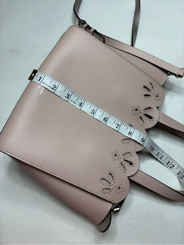 Kate Spade New York Scalloped Leather Satchel Crossbody Bag - Blush Pink - Image 7