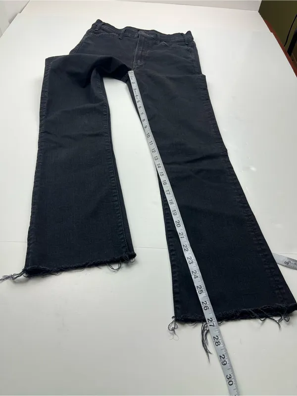 Mother The Hustler‎ Ankle Fray Women's 28 Black Not Guilty Bootcut Denim Jean - Image 9