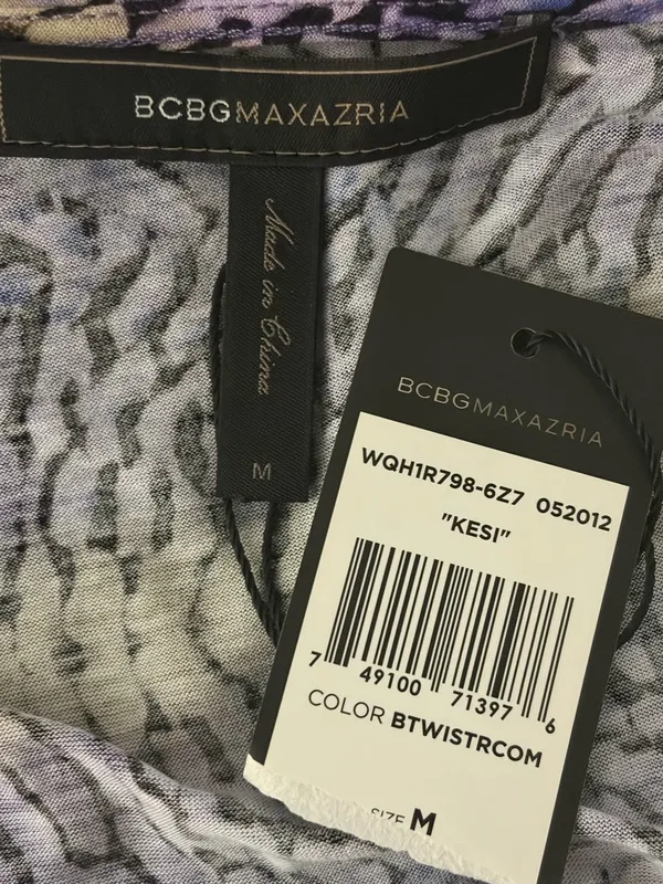 BCBGMAXAZRIA KESI Purple One-Shoulder Lightweight Dress NEW WITH TAGS Medium - Image 8
