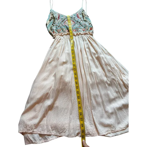 Anthropologie Raga Cotton Embellished Mini Dress - Size L - Image 6