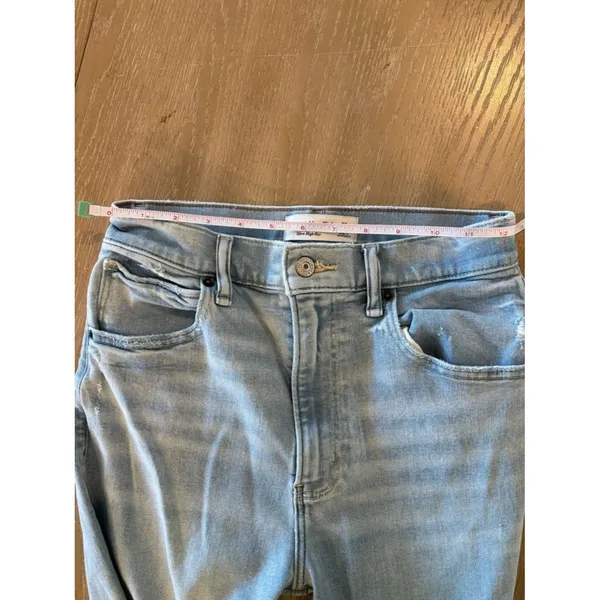 Abercrombie Ultra High Rise Flare Jeans Light Wash Size 27 Regular - Image 4